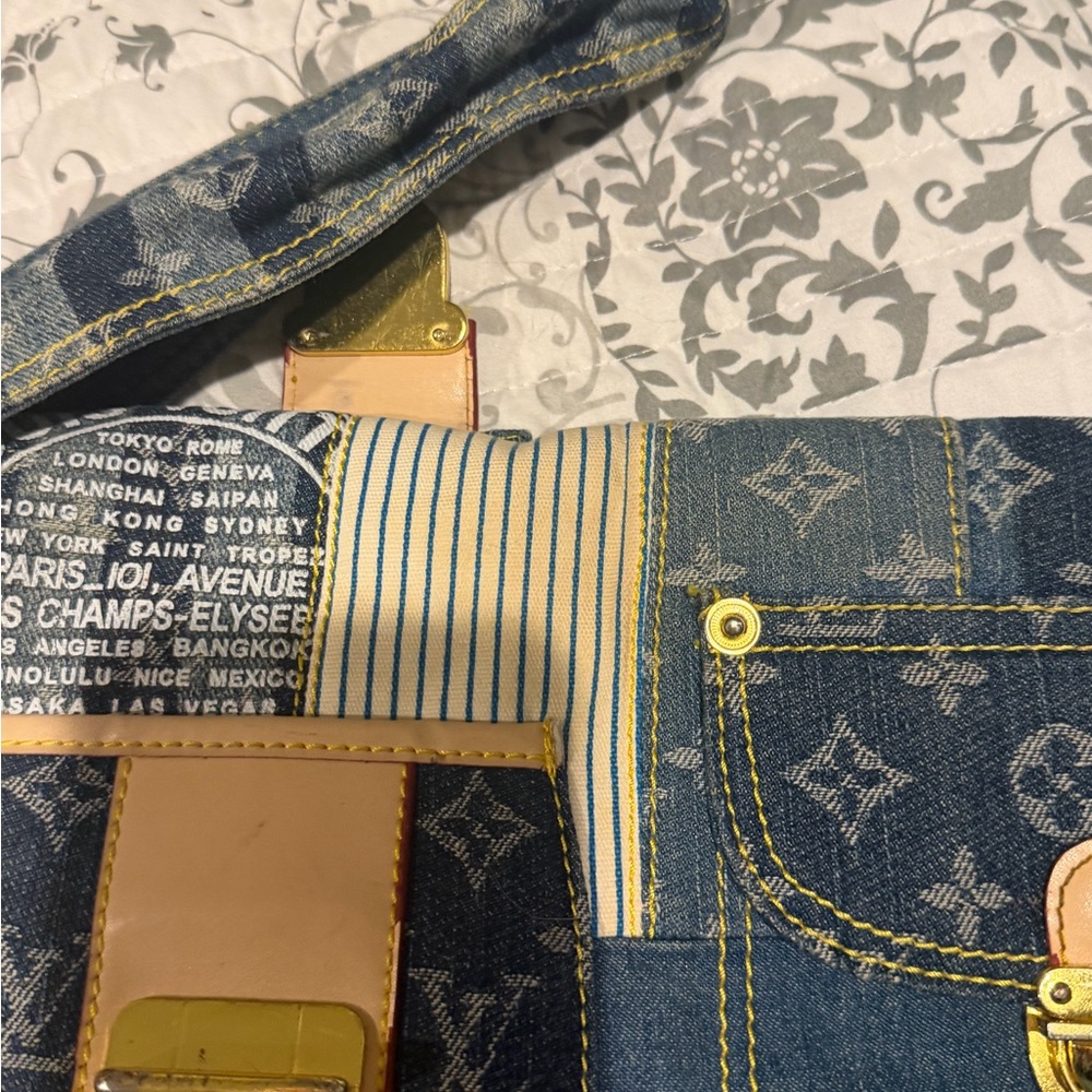 Louis Vuitton Denim Patchwork Shoulder Bag - Picture 6 of 15